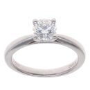 Platinum 0.61ct Brilliant Cut Diamond Solitaire Ring