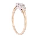 9ct Yellow Gold 0.50ct Diamond Trilogy Ring