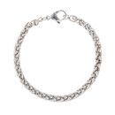 Stainless Steel Spiga Bracelet 8.5"