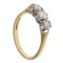 18ct Yellow Gold 0.70ct Brilliant Cut Diamond Trilogy Ring