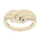 9ct Yellow Gold Three Row Wishbone Ring