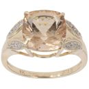 9ct Yellow Gold Heliodor And Created Spinel Ring