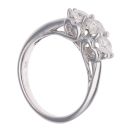 9ct White Gold 0.50ct Brilliant Cut Diamond Trilogy Ring