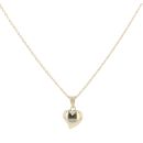 Children's 14ct Yellow Gold Heart Pendant And Chain 18"