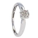 9ct White Gold 0.09cts Diamond Cluster Ring by Anya Belle