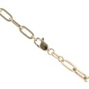 9ct Yellow Gold Fancy Paperclip Chain 20"