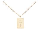 9ct Yellow Gold Ingot Pendant and Chain 20"