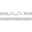 Sterling Silver 5mm Heavy Solid Byzantine Chain Necklace