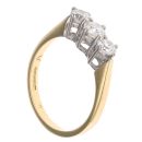 18ct Yellow Gold 0.70ct Brilliant Cut Diamond Trilogy Ring