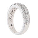 Vera Wang Platinum 0.95ct Brilliant and Marquise Cut Diamond Vera Wang Three Row Ring