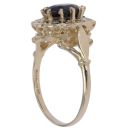 9ct Yellow Gold 0.20ct Diamond and Sapphire Fancy Ring