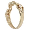 9ct Yellow and White Gold Patterned Fancy Ring