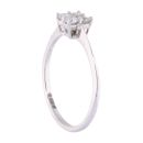 9ct White Gold 0.25ct Diamond Cluster Ring