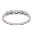 9ct White Gold 0.25ct Brilliant Cut Diamond Five Stone Ring