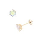 9ct Yellow Gold Cubic Zirconia Stud Earrings