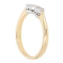 18ct Yellow Gold 0.35ct Brilliant Cut Diamond Trilogy Ring