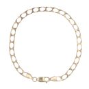 9ct Yellow Gold Square Curb Bracelet 8.5"