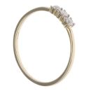 9ct Yellow Gold 0.20ct Brilliant Cut Diamond Trilogy Ring