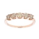 14ct Rose Gold 0.75ct Diamond Five Stone Ring