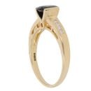 18ct Yellow Gold Sapphire and 0.15ct Diamond Ring