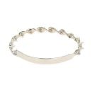 9ct White Gold ID Twist Bangle