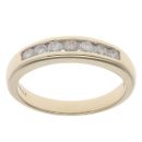 9ct Yellow Gold 0.33ct Brilliant Cut Diamond Half Eternity Ring