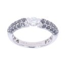 18ct White Gold 0.85ct Black and White Diamond Ring