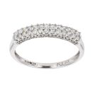 9ct White Gold 0.33ct Diamond Two Row Ring