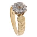 18ct Yellow Gold 0.05ct Diamond Cluster Ring
