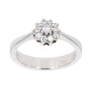 18ct White Gold 0.33ct Diamond Cluster Ring