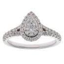 Vera Wang 18ct White Gold 0.70ct Brilliant Cut Diamond Cluster Ring