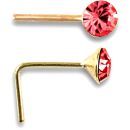 9ct Yellow Gold Cubic Zirconia Nose Stud