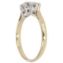18ct Yellow Gold 0.25ct Diamond Trilogy Ring