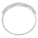 9ct White Gold Aquamarine Hinged Bangle