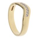 18ct Yellow Gold 0.05ct Brilliant Cut Diamond Wishbone Ring