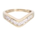 9ct Yellow Gold 0.50ct Diamond Wishbone Ring