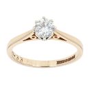 9ct Yellow Gold 0.33ct Diamond Solitaire Ring