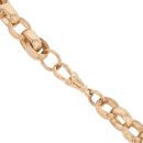 9ct Yellow Gold Patterned And Plain Belcher Chain 28"