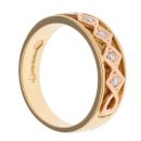 18ct Yellow And Rose Gold 0.20ct Diamond Clogau Queen Elizabeth Ring