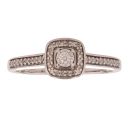 9ct White Gold 0.20ct Diamond Cluster Ring