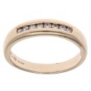 9ct Yellow Gold 0.25ct Brilliant Cut Diamond Half Eternity Ring
