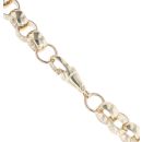 9ct Yellow Gold Patterned and Plain Belcher Chain 24"