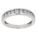 18ct White Gold 0.50ct Brilliant Cut Diamond Half Eternity Ring