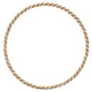 9ct Yellow, White And Rose Gold Twist Bangle
