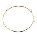 9ct Yellow and White Plain Screw Bangle