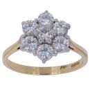 18ct Yellow Gold 1.20ct Brilliant Cut Diamond Cluster Ring