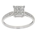9ct White Gold 0.33ct Diamond Cluster Ring