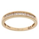 18ct Yellow Gold 0.25ct Brilliant Cut Diamond Half Eternity Ring