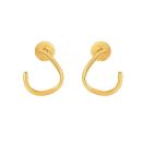 22ct Yellow Gold Curved Creole Earrings