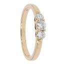 9ct Yellow Gold 0.48ct Diamond Trilogy Ring by Anya Belle